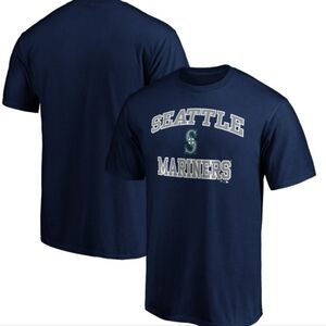 3XL Seattle Mariners Fanatics MTO Label Heart & Soul T-Shirt - Navy